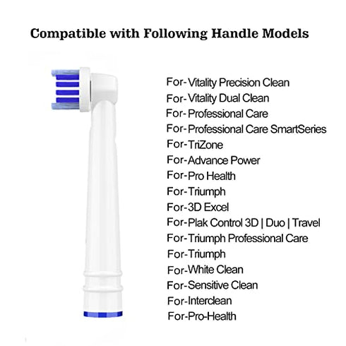 Replacement Toothbrush Heads Compatible with Oral B Braun,4 Pack Professional Electric Toothbrush Heads Brush Heads Refill for Oral-B 7000/Pro 1000/9600/ 500/3000/8000