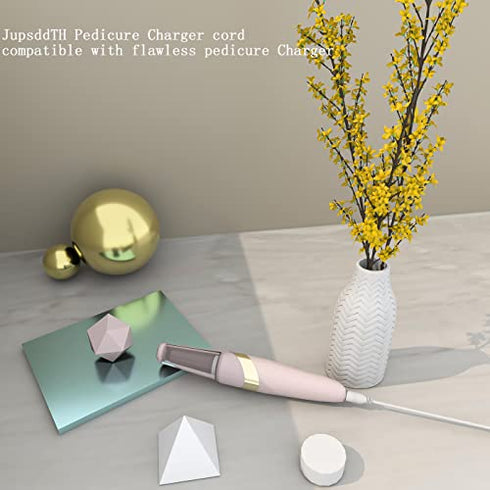 JupsddTH Pedicure Charger cord for Flawless Pedi Charger Finishing Touch flawless pedi Electronic pedicure tool, Charger cord (Only for flawless pedicure Charger)