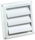 Deflecto Supurr-Vent Louvered Outdoor Dryer Vent Cover, 4" Hood, White (HS4W/18)