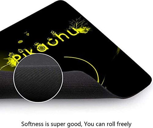 Gaming Mouse Pad Pikachu, Game Computer Mousepad for Laptop and Desktop, Cute Funny Mouse Mat for Kid and Office Gift