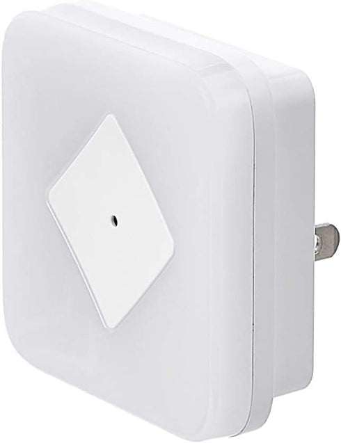 Amazon Basics LED Plug-in Night Light with Dusk to Dawn Sensor, 3/10 Lumen Dual Dimming for Bedroom, Hallway, Stairs - Square, 6-Pack