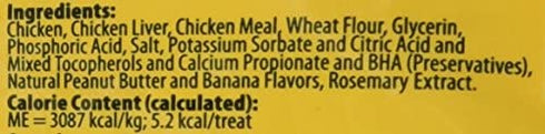 Bil-Jac PBnanas Soft Treats for Dogs - Puppy Training Treat Rewards, 10oz Resealable Double Zipper Pouch, Peanut Butter & Banana Flavor Chicken Liver Dog Treats