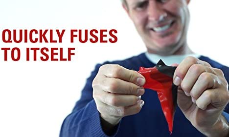 Self-Fusing Silicone Leak Sealing Wrap for Under Sink Drain Pipe - ABS Black