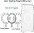 TORU MX Slim for iPhone Xs/iPhone X Magnetic Case, Compatible with Magsafe, Hybrid Transparent HD Clear Case with Detachable Wrist Strap, Scratch Resistant, Air Bumper Shock-Absorbing Corners - Clear