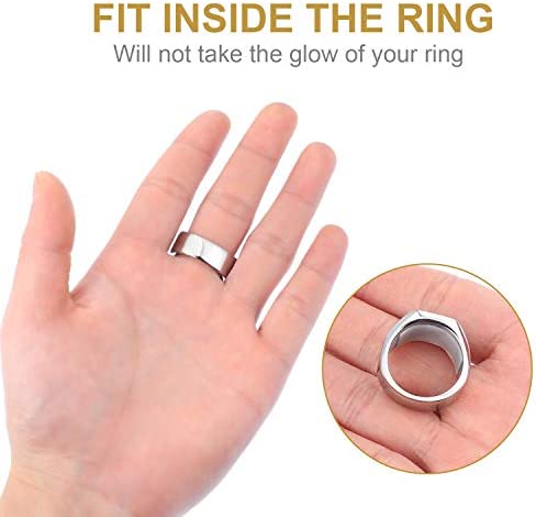 Blulu Ring Size Adjuster Loose Rings Adjuster Invisible Ring Sizer with Clean Cloth for Wide Ring Fixing, 5 Sheets (85 Pieces Totally)