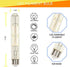 Led tube light, Long light bulb, Led filament bulb, Dimmable led tube, Desk lamp bulb, Vintage led lighting, 4.5 Watt (60 Watt Equivalent) T9 Dimmable Filament LED Light Bulb 2700K Clear E26 Base