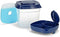 Fit & Fresh Deluxe Salad Set with Divided Tray for Toppings and Ice Pack, Standard, Navy
