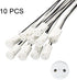 Rayhoo G4 LED Bulb Socket Halogen MR11 Base Ceremic Lamp Holder Socket, Miniature Bi-Pin Base Socket, Halogen Incandescent Led Socket Ceramic Body Lamp Holder, 10-Pack
