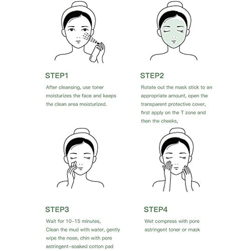 Eliversion Green Tea Purifying Clay Clean Face Mask, Cleansing Mask Mud Mask for Men and Women, Moisturizing Oil Control Shrink Remove Blackheads, Shrink Pores, Improve Skin Tone (Green Tea)
