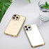 MILPROX Compatible for iPhone 13 Pro Max Clear Case (2021), Crystal Transparent Cover Shockproof Protective Bumper Shell with Electroplated Mirror Edge for iPhone 13 Pro Max 6.7" 2021-Gold