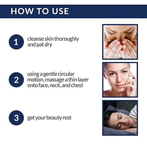 Plexaderm 15 mL Night Time Collagen Serum for Firmer, Fuller, more Youthful Looking Skin, Anti-Aging Collagen & Peptide Serum, Best Collagen Serum for Women & Men, Paraben-Free, Developed in the USA