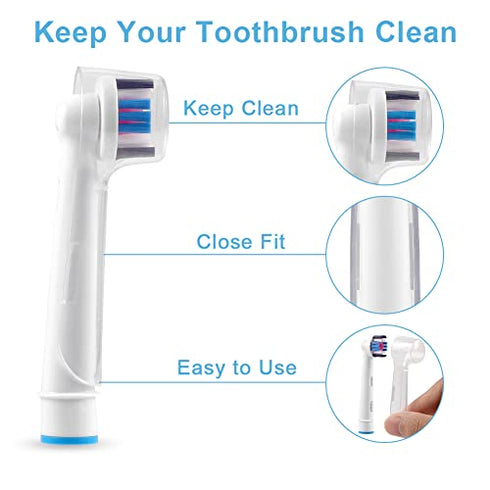 6 Pack Cover for Protecting Oral-B Replacement Brush Heads Electric Toothbrush | Convenient for Travel and More Sanitary to Keep Germs Dust Away for Better Health by HSYTEK