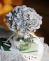 DuHouse Large Hydrangea Heads Artificial Silk Flowers with Stem Fake Full Flower Heads for Wedding Centerpiece Home Party Decor Pack of 6(Morandi)