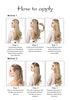 SARLA Dirty Blonde Hair Extensions Invisible Wire Highlight Wavy Curly Long Synthetic Hairpieces for Women 18 Inch 4.2 Oz Adjustable Headband Heat Friendly Fiber No Clip