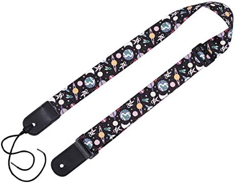 Q QINGGE Ukulele Strap Well made strap for Ukulele and kids' guitars (black)