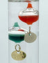 Glassic Gifts® Hanging Galileo Thermometer Glass Ornament