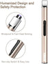REIDEA Electronic Candle Lighter Arc Windproof Flameless USB Rechargeable Lighter with Safe Button for Home Kitchen Champagne Gold S4