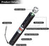 Cyahvtl Green Laser Pointer, 2000 Metres Long Range High Power Handheld Flashlight, Rechargeable Laser Pointer for USB, with Star Cap Adjustable Focus Suitable for Projecto