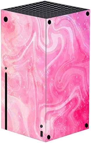 PlayVital Psychedelic Pink Custom Vinyl Skins for Xbox Series X, Wrap Decal Cover Stickers for Xbox Series X Console Controller