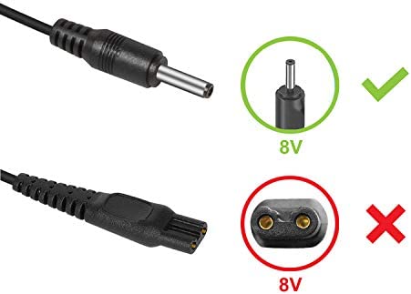 98K Charger Compatible with Philips HQ840 Norelco Multigroom Series 3000 MG3750 MG3750/50 MG3750/10 MG3750/60 MG3760 MG3760/50 Trimmer 8V 100mA AC/DC Adapter Power Supply Cord Battery Charger