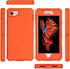 Case for iPhone SE Orange 2020,Protective Phone Case Heavy Duty 3 in 1 Full Body Defender Cover Durable Shockproof Rubber Shell for iPhone 6 6s 7 8
