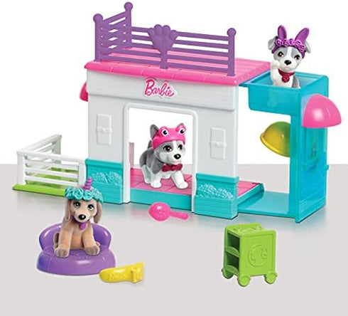 Barbie Pets Spa Day Playset, 8 Piece Connectible Playset with Pet Figures and Accessories, by Just Play