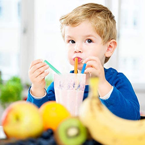 200 Pcs Jumbo Smoothie Straws,Colorful Disposable Wide-mouthed Large Straw.