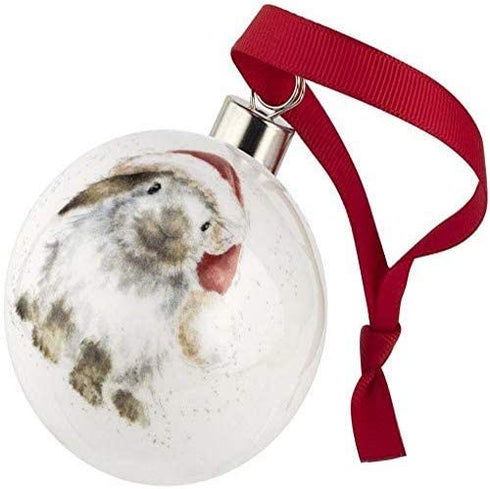 Portmeirion Home & Gifts Ho (Rabbit) -Christmas Bauble, Multi Coloured, 9