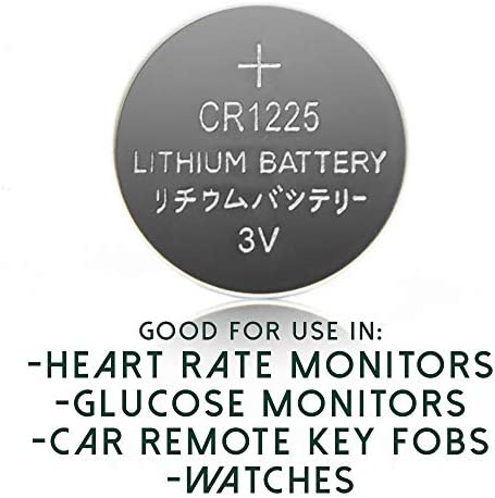 GloFX CR1225 3v Batteries - Button Coin Lithium Watch Battery Key Fob CR1225 (10 Pack)