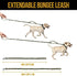 OneTigris Tactical Dog Training Bungee Leash with 2 Control Handle Quick Release Nylon Leads Rope(Ranger Green)