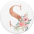 Rose Blush Floral Monogram Letter S Pretty Pink Flowers PopSockets PopGrip: Swappable Grip for Phones & Tablets