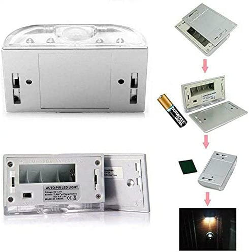 LENMO Keyhole Light Lamp Battery Operated PIR Infrared IR Wireless Auto Sensor Motion Detector Door Keyhole with 4 LED Bulbs Light Lamp Tap Lights LED Night Light for Key Hole/Door Lock