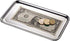 IMEEA Small Vanity Tray Rectangle Satinless Steel Little Jewelry Tray Bathroom Tray Storage Organizer Makeup Cosmetic Organizer Trays, 8 x 4.6 inch