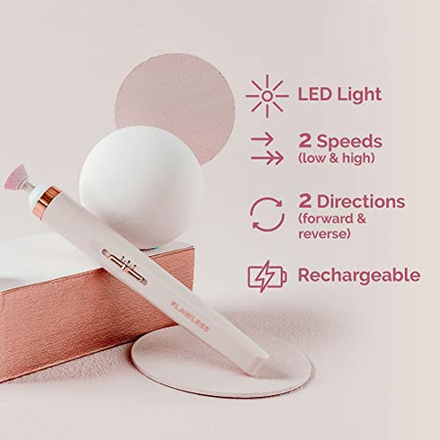 Finishing Touch Flawless Salon Nails Kit, Electronic Nail File and Full Manicure and Pedicure Tool