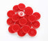 GANSSIA 1 Inch (25mm) Red Color Buttons for Sewing Flatback Button Crafting DIY Scrapbooking Pack of 50