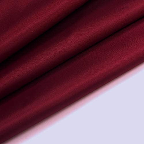 Biscaynebay Quality Fabric Shower Curtain Liners 72 Inch by 72 Inch, Burgundy Water Resistant Bathroom Curtains Rust Resistant Grommets & Weighted Bottom Hem Machine Washable