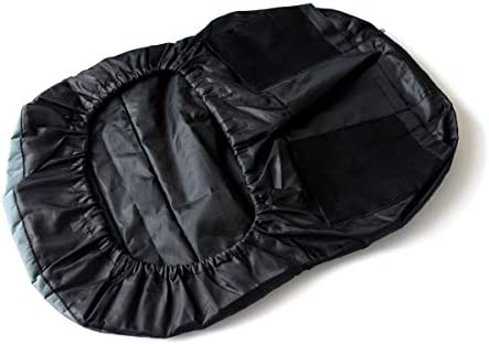 POWERWORKS Weatherproof Deluxe Riding Lawn Mower Seat Cover, Medium, Black