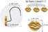 CandyGrid Gold Shower Curtain Hooks Rings, Shower Hooks for Shower Curtain Set of 12, Rustproof Metal Shower Rings for Bathroom (Gold Lips)