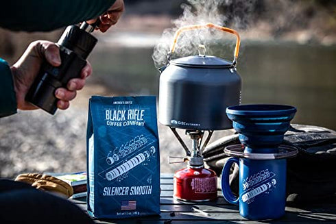 Black Rifle Coffee Silencer Smooth (Light Roast) Ground 12 Ounce Bag, Light Roast Ground Coffee,100% Colombian Excelso Beans With a Smooth Finish, Helps Support Veterans and First Responders