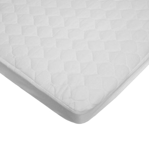 American Baby Company Waterproof Fitted Quilted Cotton Portable/Mini Crib Mattress Pad Cover, White, for Boys and Girls 24x38x5 Inch (Pack of 1)