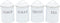 Farmhouse Canister Set, White Metal Kitchen Containers with Lids (4 x 6.3 In, 4 Pack)