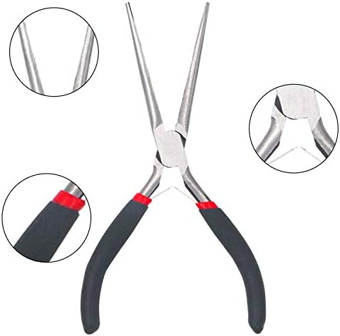 kiniza Needle Nose Pliers,Small Precision Needle Nose Pliers for Jewelry Making, Easier to Work on Small Items, Craftsman Needle Nose Pliers for Bending Wire, Approximately 6 Inch