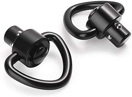 Aoderda QD Sling Swivel Mount, Tactial Qd Quick Detach/Release 1" Loop Heavy Duty Push Button Swivels,4 Pack