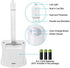 HeyMate Rechargeable Motion Sensor LED Bowl Light for Toilet Seat - 8-Color Changing Night Light with USB Cable Pack of 2