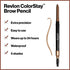 Eyebrow Pencil by Revlon, Colorstay Eye Makeup with Eyebrow Spoolie, Waterproof, Longwearing Angled Precision Tip, 210 Soft Brown, 0.01 Oz