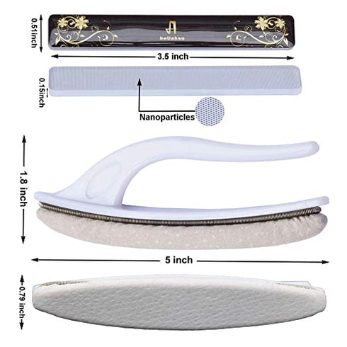 Premium Upgrade Nano Glass Nail File and Chamois Nail Buffers for Natural Nails and Acrylic Nails / All in One Step / beUakso Natural Nail Buffer and Shine Kit