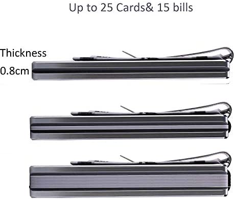 TriLea Minimalist Titanium Metal Wallet | Slim Aluminum RFID Blocking Money Clip Wallets for Men | Thin Front Pocket Credit Card Holder