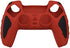 PlayVital Knight Edition Passion Red & Black Two Tone Anti-Slip Silicone Cover Skin for ps5 Controller, Soft Rubber Case for ps5 Wireless Controller with Thumb Grip Caps