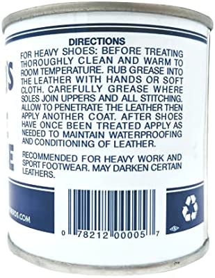 Huberd’s Shoe Grease, 7.5oz: Waterproofs, Softens, Conditions Leather. Protects Shoes, Boots, Sporting Goods, Saddle & Tack. Restores Dry, Cracked, Scratched Leather. Small Batched since 1921!