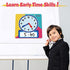 Magnetic Writable Dry Erase Learning Clock | Clock for Kids Learning to Tell Time | Large 12" Demonstration Teaching Time Practice Clock with Dry Erase Writing Surface | Pen Included | (Rainbow)
